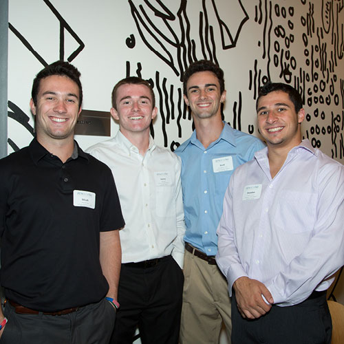 convention photo example - three fraternity men smiling