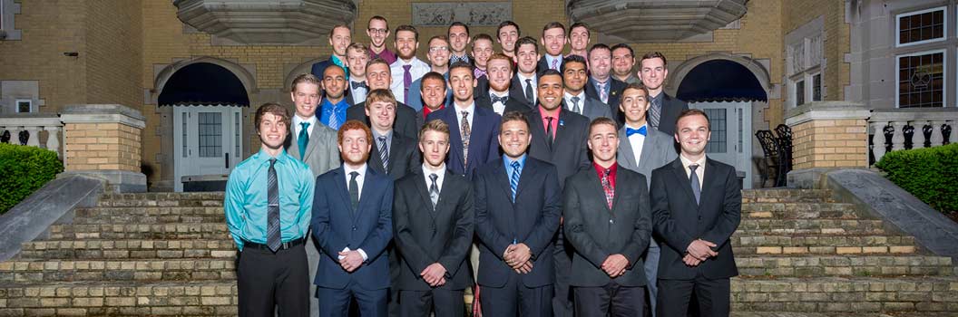 initiation photography example - fraternity men posing