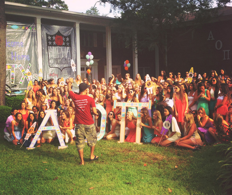 sorority bid day photo